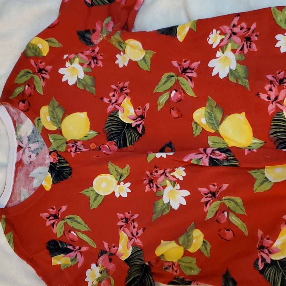 Christopher and Banks floral shirt